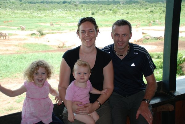 Family photo op from the viewing platform in our guesthouse
