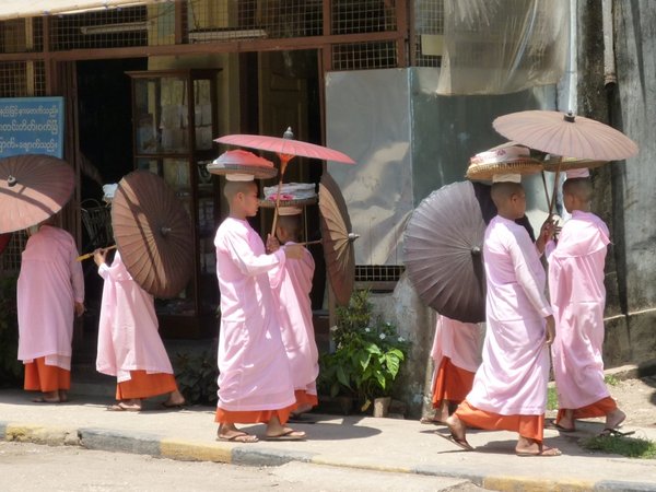 Monks collecting Alms