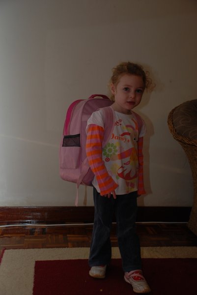 Charlottes first day of Kindy