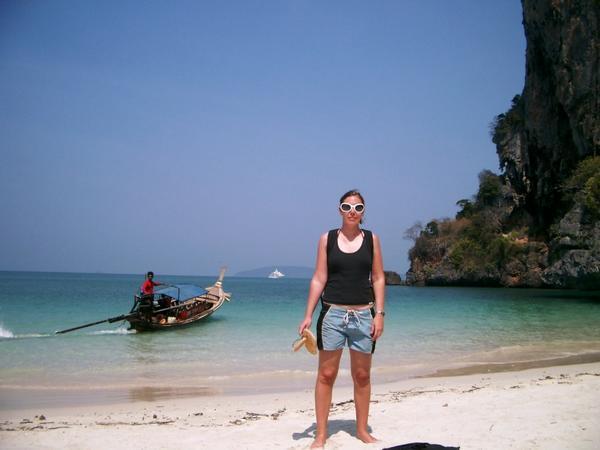 Miriam at Phra Nang Beach.