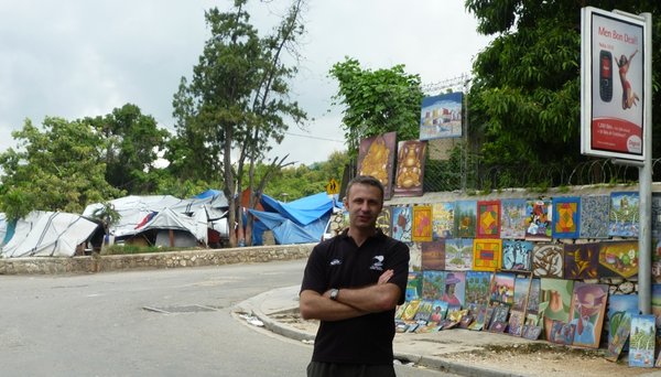 Haitian art at a camp in Port Au Prince