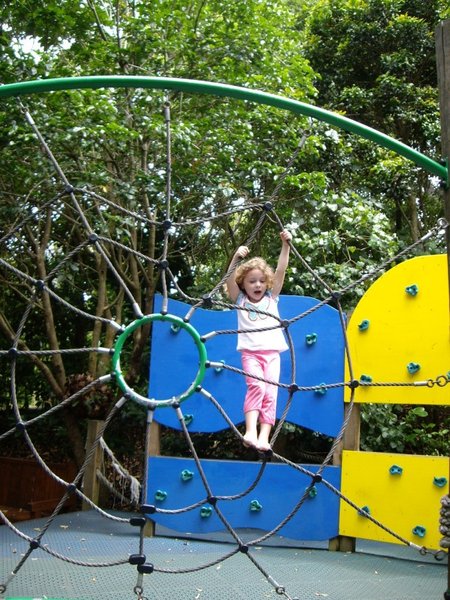 Charlotte at the zoo playground