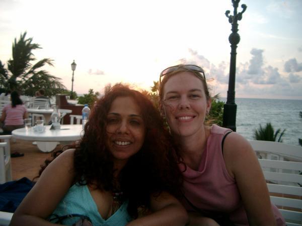 Mount Lavinia at sunset with a friend.