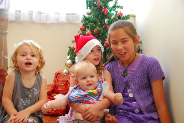 Christmas day, our girls and cousin Ariana