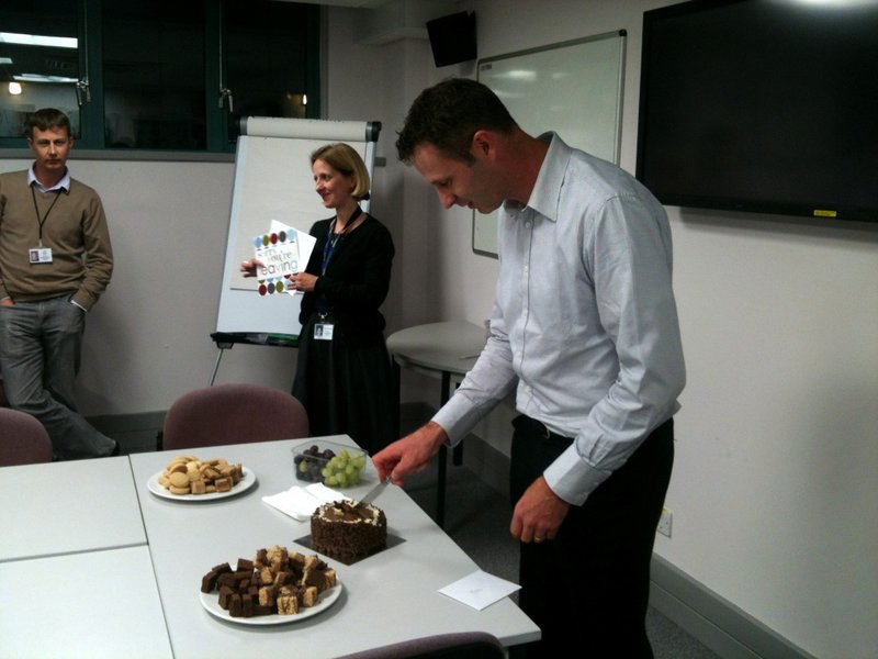 Cake time, Murrays farewell from London office