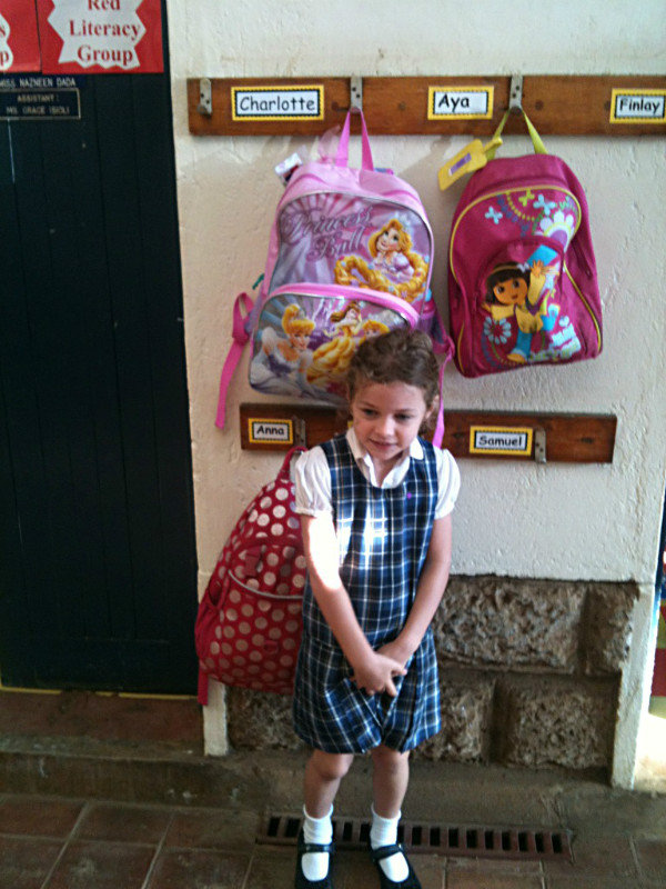 Charlotte first day at the big school