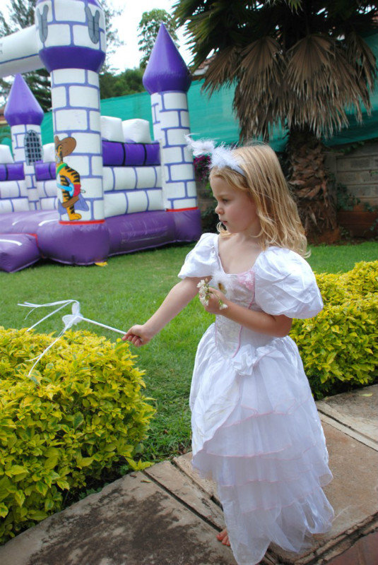 Hayley on her 4th birthday, the butterfly party