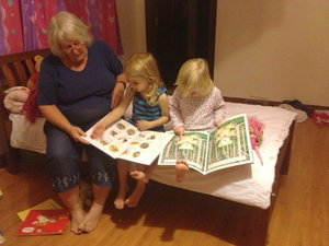 Many stories read with Grandma Lois