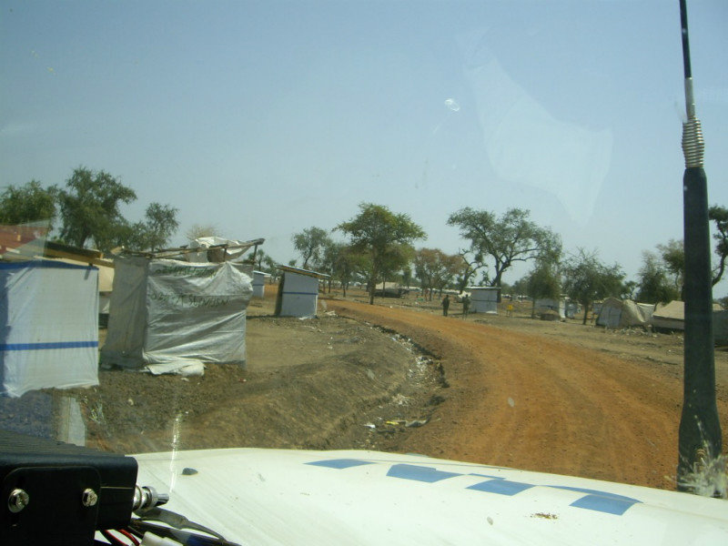 Driving through Doro camp