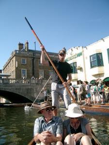 Murray punting down the river.