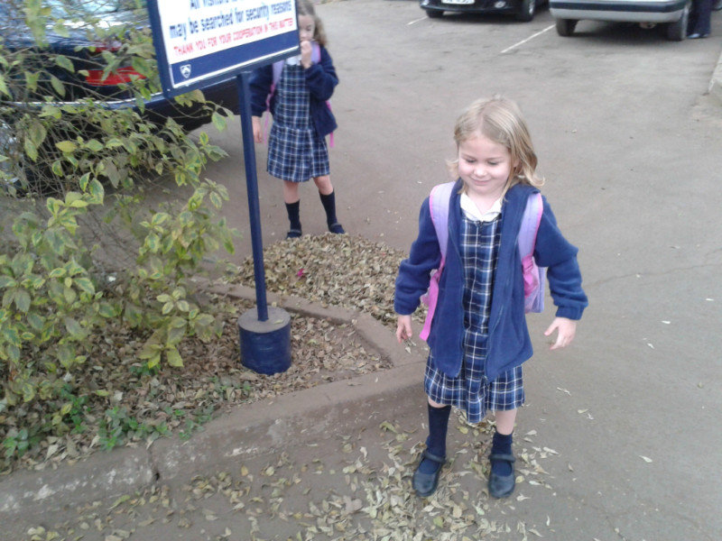 Hayleys first day at real school