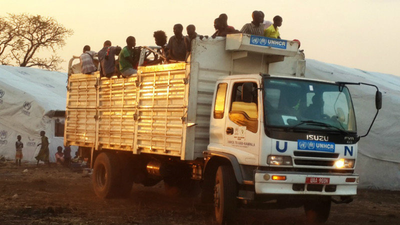 Refugees arriving from South Sudan