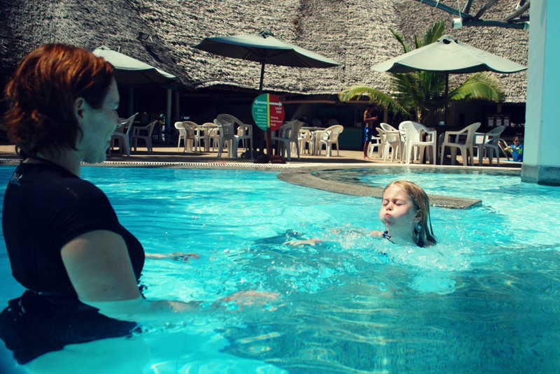 Hayley practising her swimming, love those cheeks!