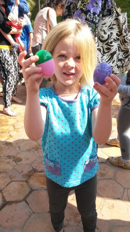 Emma and her easter eggs