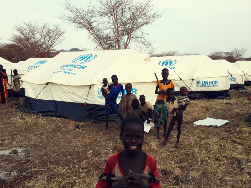 South sudanese kids at the camp