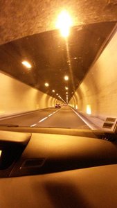 Lots of tunnels on our drive through Italy
