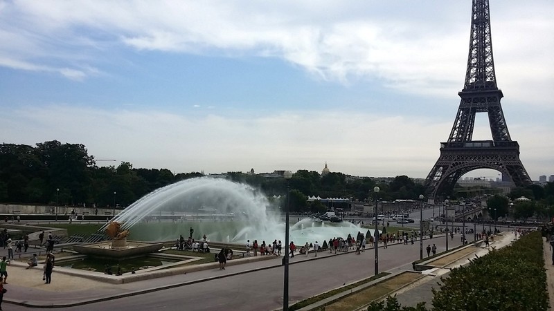 Fountains around the Eiffel Tower