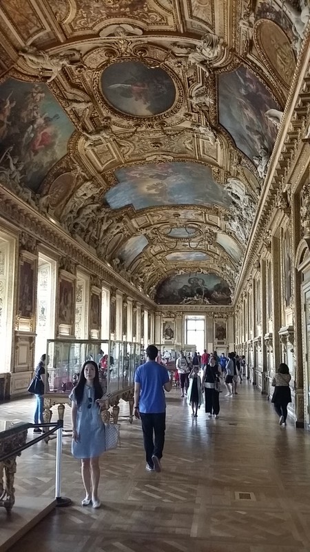 One of the many interesting ceilings in the Louvre