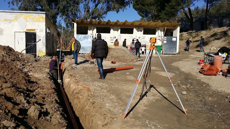 Laying a new drainage pipeline and renovation of old toilet and shower blocks.