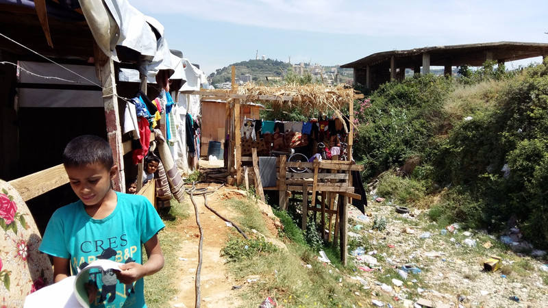 Informal refugee settlement Lebanon