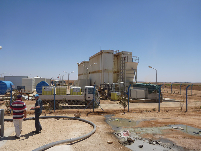 Waste water treatment plant Zataari camp Jordan