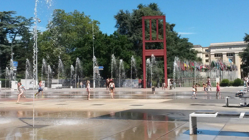 Fountains, near the chair, near Nations, Geneva