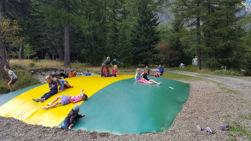 Bouncy thing at campground in Switzerland