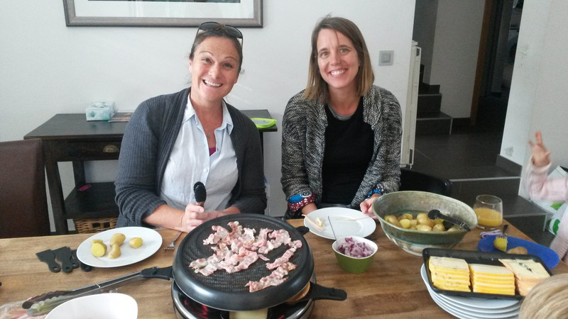 Raclette with Katie and Kim