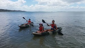 Kids on the kayaks
