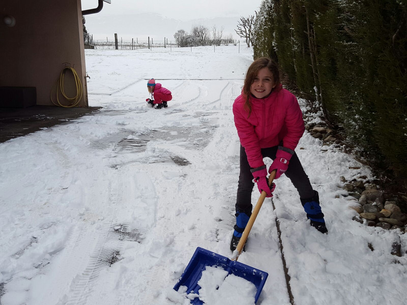 Shovelling the drive way