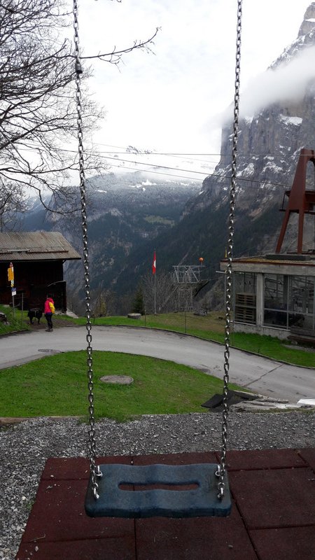 Views over the gondola, Gimmerwald village