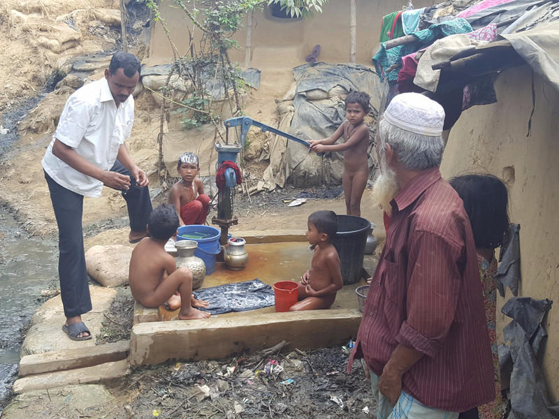 Water pump at Kutapolong camp
