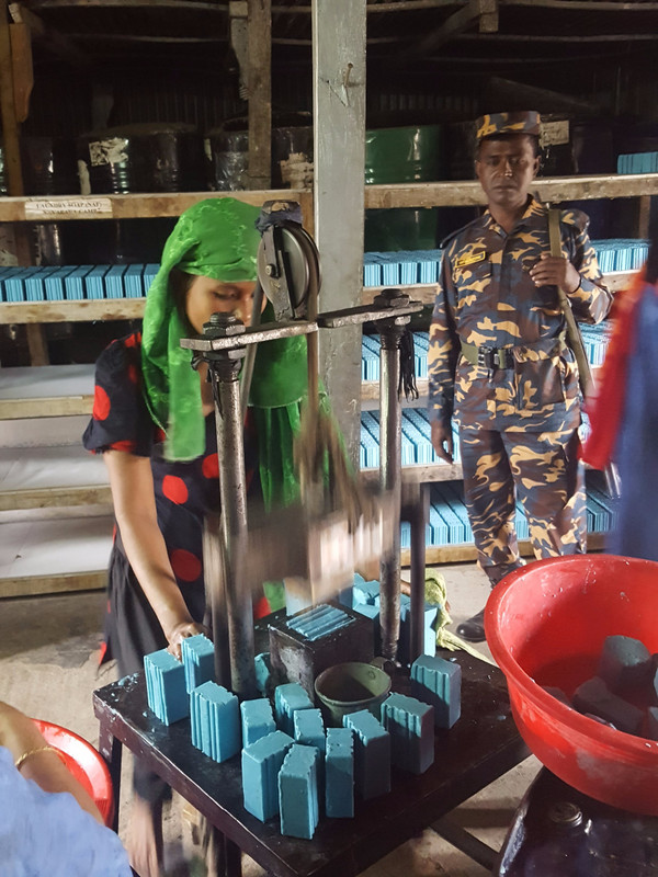Soap factory at refugee camp