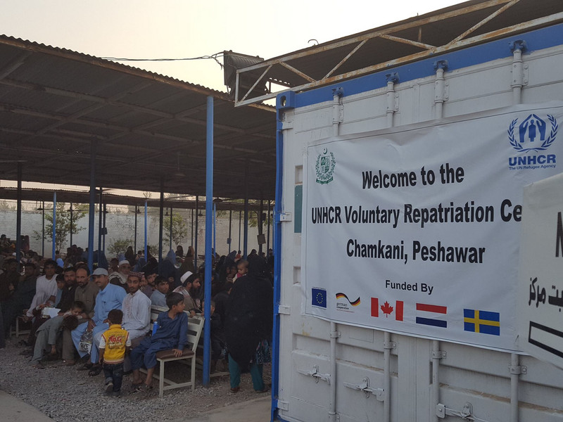 Voluntary repatriation centre for Afghan refugees returning from Pakistan to Afghanistan