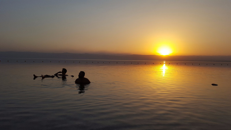 Sunset over the dead sea