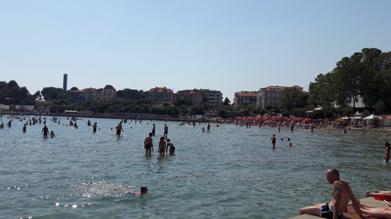 Bacvice beach from the promenade