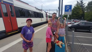 Off the train back in Geneva