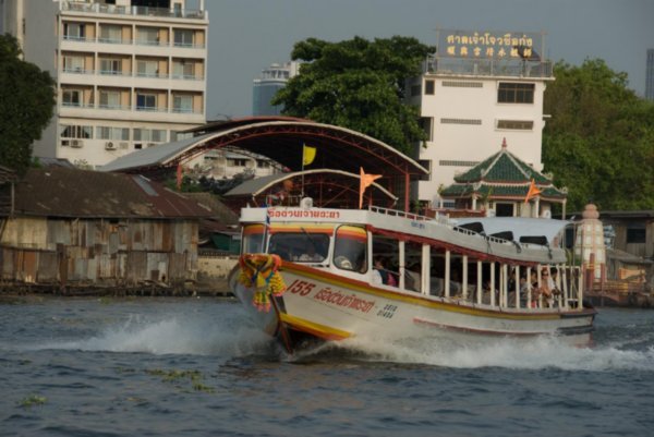 A water taxi - Very impressive roaring up and down the Chao Praya River