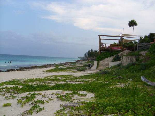 Tulum's beach in the afternoon