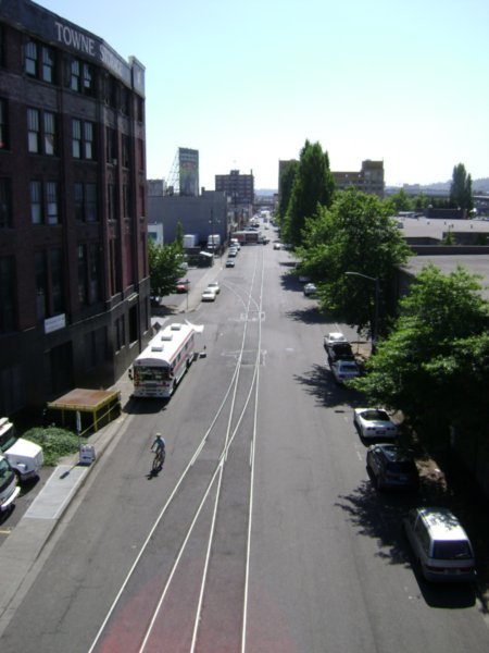 A street view from Burnside Bridge