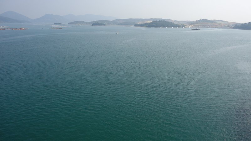View from Dolsan Bridge away from Yeosu