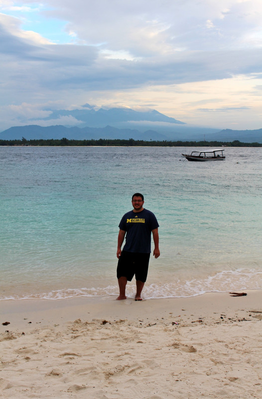 Lombok in the background