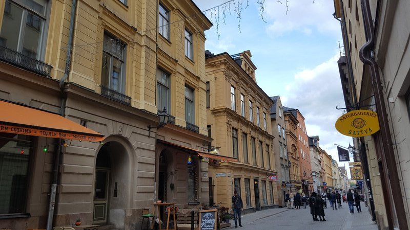 Walking through Old Town, Stockholm
