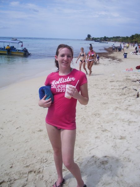 Me on the beach in Honduras!