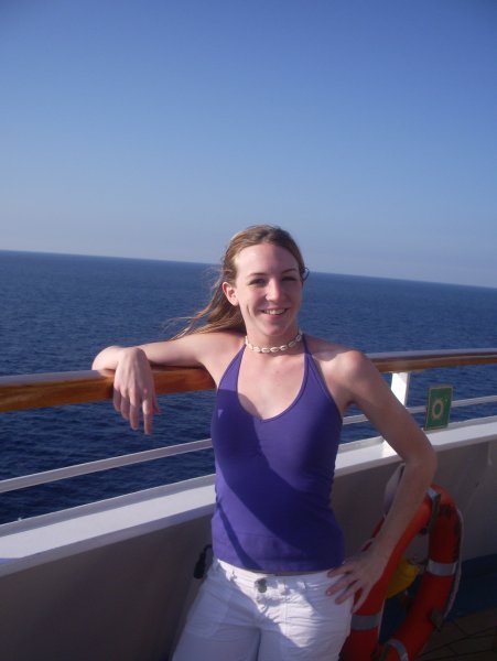 I loved hanging out on deck and looking at the ocean