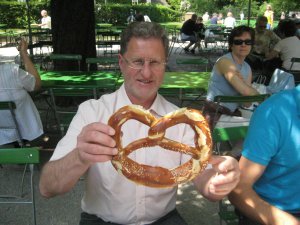 Check out how huge that pretzel is!!!!