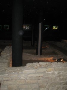 Roman ruins in the basement of the shopping mall