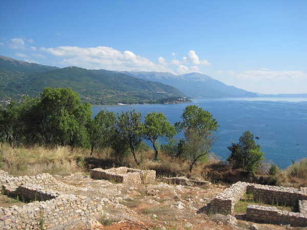 View on lake Ohrid towards south