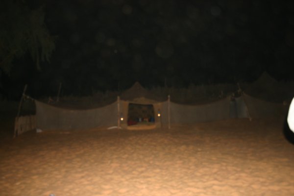 night view of the tent