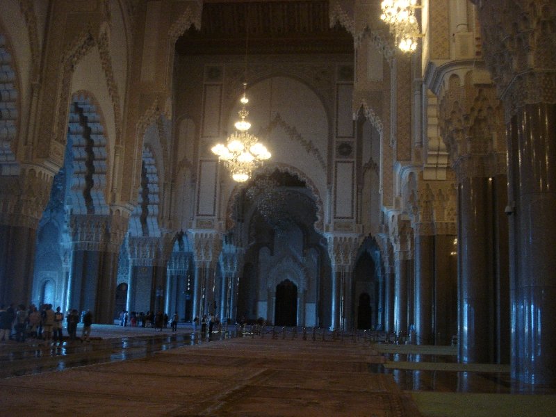 Dentro da Mesquita Hassan II
